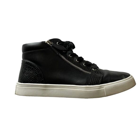 DV BY DOLCE VITA ALISON High Top Sneaker Black White Size 9 - Picture 1 of 9